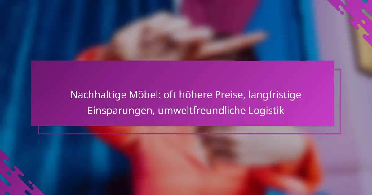 Nachhaltige Möbel: oft höhere Preise, langfristige Einsparungen, umweltfreundliche Logistik